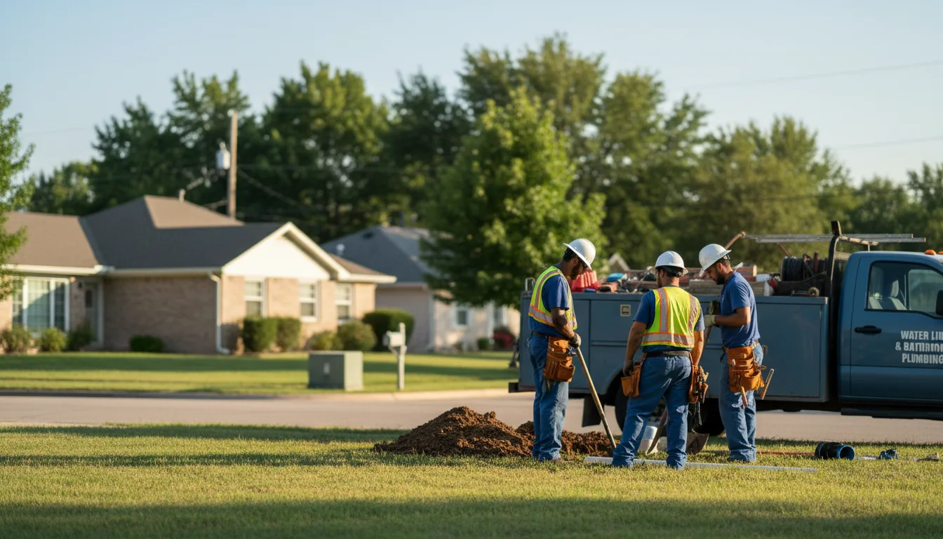 Water line and bathroom plumbing services in Missouri